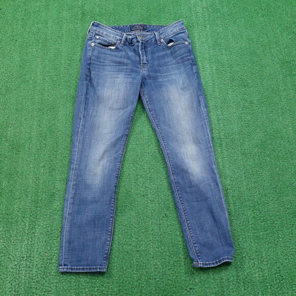 LUCKY BRAND LOLITA CAPRI DENIM BLUE JEANS WOMENS SIZE 4 / 27 - Picture 1 of 10